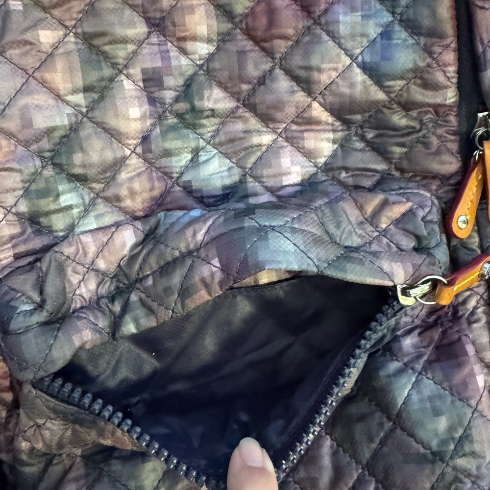 MZ Wallace Quilted Purple and Gray Backpack - Picture 9 of 10